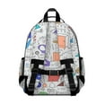 thumbnail image 3 of Math Equations Geometric Shapes White Pattern Backpack for School,Cute School Bag,Schoolbag with Adjustable Shoulder Straps & Padded Back,15.25"x11.5"x5.25", 3 of 5