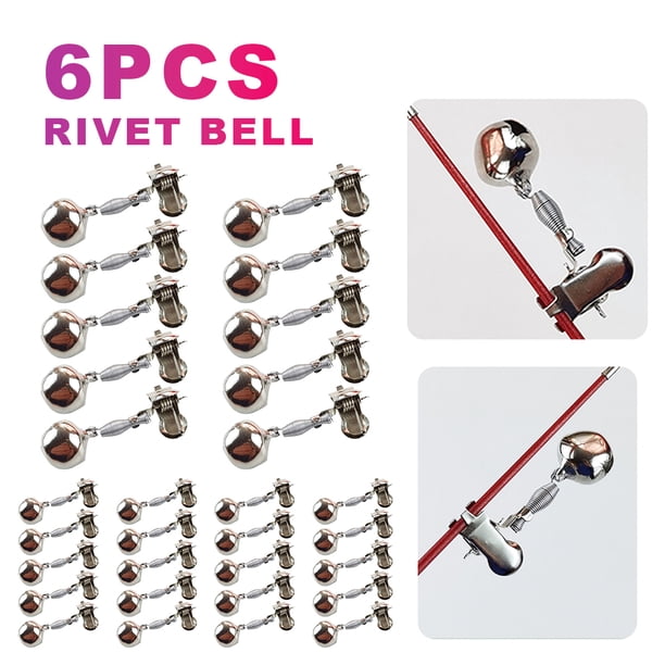 Alarma Peces Campanas Metal Ajustable Aparejos Pesca Portátiles (5PCS)