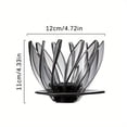 thumbnail image 5 of Lotus Flower Dripper] Handcrafted Lotus Flower V60 Dripper - Removable Petals, Plastic Coffee Filter - Assembly Required for Industrial-Black And White, 5 of 5