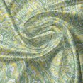 thumbnail image 7 of Ambesonne Paisley Valance & Curtain, Ethnic Oriental Culture Art, 55"x30", Lime Green Mustard and White, 7 of 7