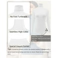 thumbnail image 3 of Ekouaer Women's Turtleneck Long Sleeve Shirts Slim Fit Thermal Underwear Tops Lightweight Tees, 3 of 7