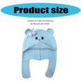 thumbnail image 3 of Knitted Brimless Hat Cartoon Bear Hat for Outdoor Activity Windproof Winter Ear Flap Hat All Matching Warm Headpiece brown, 3 of 5