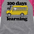 thumbnail image 3 of Peanuts - 100 Days Of Learning - Toddler & Youth Girls Raglan Graphic T-Shirt, 3 of 6