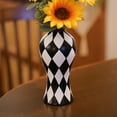 thumbnail image 5 of Black and White  Vase, Mid Century Modern Striped Small Vases for Flower&pampas Grass Centerpiece, Black White Checkered Vase for Dining Table Kitchen Tabletop Minimalist Decorative, 5 of 10