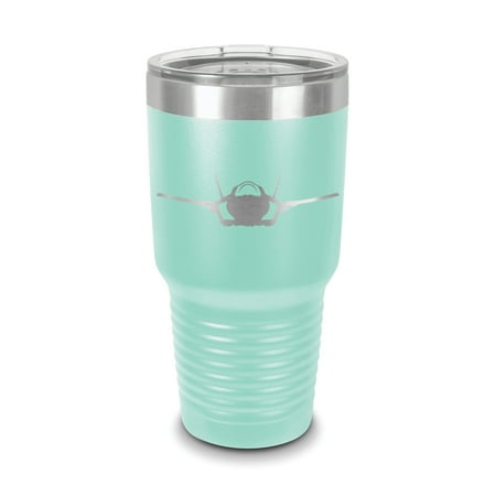 

F-35B Lightning II Tumbler 30 oz - Laser Engraved w/ Clear Lid - Polar Camel - Stainless Steel - Vacuum Insulated - Double Walled - Travel Mug - f35b f-35 f35 vertical lift stealth combat aircraft