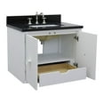 thumbnail image 5 of Bellaterra Home 31" Single wall mount vanity in White finish top with Black galaxy and rectangle sink, 5 of 8