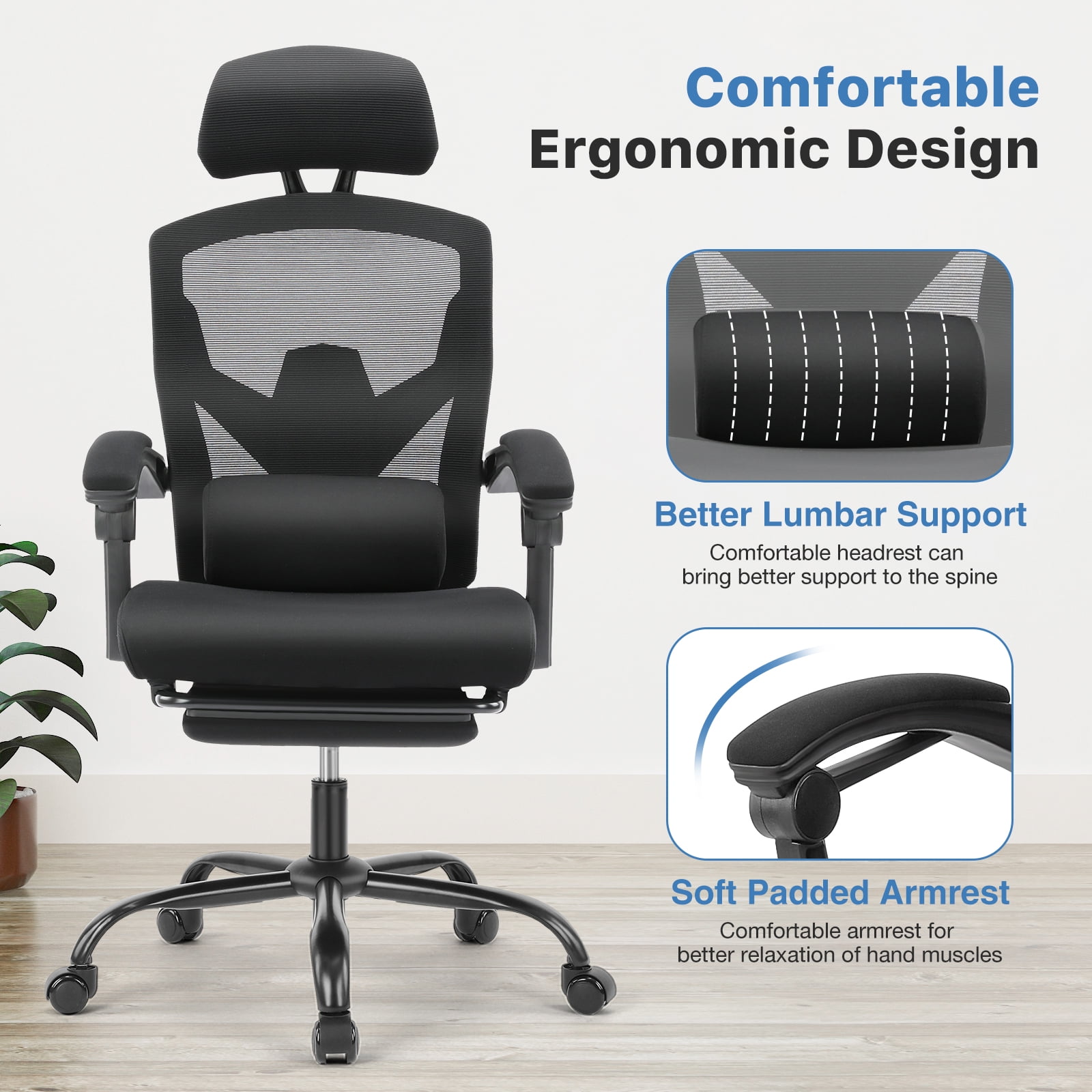 Executive Ergonomic Office Chair, High Back, Reclining, Footrest, Lumbar Support, Adjustable, Green - Walmart.com Executive Ergonomic Office Chair, High Back, Reclining, Footrest, Lumbar Support, Adjustable, Green - Walmart.com