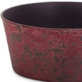 thumbnail image 4 of 10" Red Recycled Plastic Indoor Outdoor Round Pot Planter, 4 of 5