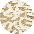 thumbnail image 1 of Ahgly Company Indoor Round Abstract Blanched Almond Beige Abstract Area Rugs, 5' Round, 1 of 6
