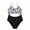 Black, variant on Zwiiyzr One Piece Swimsuit for Girls Baby Swimwear Children's Cut Out Cow Printing Sleeveless Surfing Bathing Suit Swimming Suit, 8-14 Years, Black