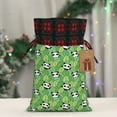 thumbnail image 5 of Rocae Cartoon Panda And Leaf 1 Print Christmas Drawstring Linen Gift Bag with Drawstrings Treat Bag Goody Present Bags for Christmas Party Favor, 5 of 8