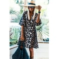 thumbnail image 5 of Redhotype Stylish Leopard Puff Sleeves: Chic Button-Down Dress for You, 5 of 8