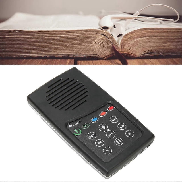 Electronic Bible Reader Solar Charging Built in 8G Capacity Portable Sound Bible Player for Bible Listener English KJV with French with Aramaic