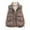 *2-Brown, variant on CENGNIAN No Boundaries Women's Sleeveless Winter Warm Outerwear,Womens Padded Vest Collection,Ladies Hooded/Zipped Pockets Styles Coats,White,Size XL