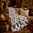 thumbnail image 3 of Merry Spirited Cheerleading Christmas, Festive Holiday Scene, Warm Flannel Blanket for Living Room and Family Room, Art Lovers Christmas Gift, Festive Home Decor, 3 of 9