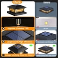 thumbnail image 4 of Minpea Solar Post Cap Lights Outdoor 8Pack [LED Bulb, 2 Brightness Setting] Fence Post Solar Lights Waterproof for 4x4 5x5 or 5.5x5.5 Wood Posts, Warm Bright Bulb Lighting for Garden Deck Yard, 4 of 7