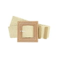 thumbnail image 1 of Cinturón elástico tejido ancho para mujer INSPIRE CHIC color beige, 1 of 5