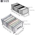 thumbnail image 4 of Lot De 4 Botes De Rangement, Pliables, En Maille, Organisateur De Garde-robe, Pour Jean, Pantalons, Chemises, Soutiens-gorge Et Cravates, Grises, Comp, 4 of 5