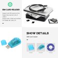 thumbnail image 4 of Blue Fast SIM Reader for Multi Cards with USB2.0 Support and PIN Management Compatibility WIN98 ME 2000 XP, 4 of 8