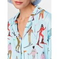 thumbnail image 4 of Elippeo Women’s 2 Piece Pajamas Set Short Sleeve Cartoon Print Button Up Shirt + Shorts Set Loungewear, 4 of 8