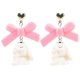 thumbnail image 2 of Bunny Dangle Earrings Rabbit Shape Chic Jewelry For Easter Parties Multi 4X3.5CM Fashion Accessory 1 Pair, 2 of 5
