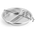 thumbnail image 3 of 2 Pack ChefQ 2.5 Inch Deep Round Divided Food Pan for 6 Qt Chafing Dish Anti-Jam Stainless Steel Steam Table/Hotel Pan, Round Sectional, 3 of 5