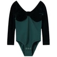 thumbnail image 5 of Girls' Solid Color Long Sleeved Round Neck Dance Practice Uniform Medium And Large Children's Jumpsuit, 5 of 5
