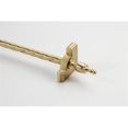 thumbnail image 1 of Zoroufy 01814-03863 36 in. Heritage Roped Tubular Stair Rod Set Extended Brackets Crown Finial in Brushed Brass, 1 of 1