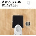 thumbnail image 2 of DEA Black Toilet Rug, Thin Toilet Rugs U Shaped Washable Non Slip Absorbent Quick Dry Low Pile Toilet Mat, Black 20''x24'' U Shape, 2 of 18