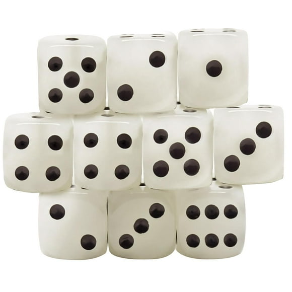 Dados para Juegos de Mesa LuminousDie 10Pzas Bioluminiscente 6 caras Luminoso.