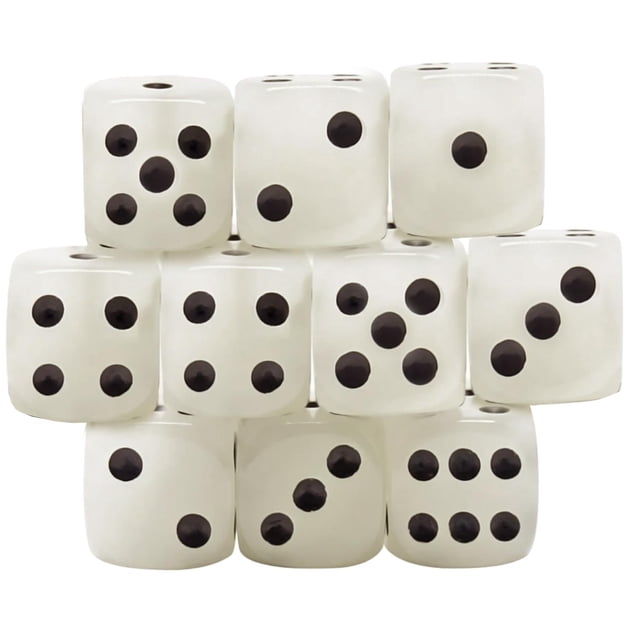 Dados para Juegos de Mesa LuminousDie 10Pzas Bioluminiscente 6 caras Luminoso.