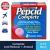 Pepcid Complete 2-in-1 Acid Reducer + Antacid Chewables, Berry, 8 Ct.
