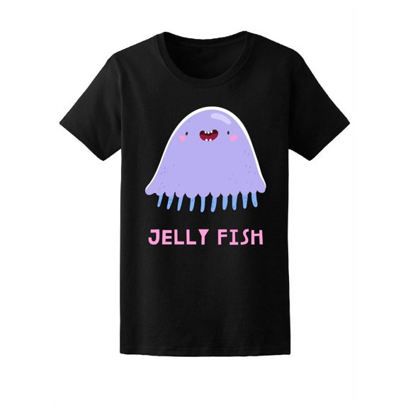 Cute Smiling Jellyfish T-Shirt Women -Image by Shutterstock, Female Medium