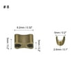thumbnail image 2 of Unique Bargains Bronze Tone Zipper Slider Retainers with Top Stoppers & Bottom Stops (16 Sets), 2 of 6