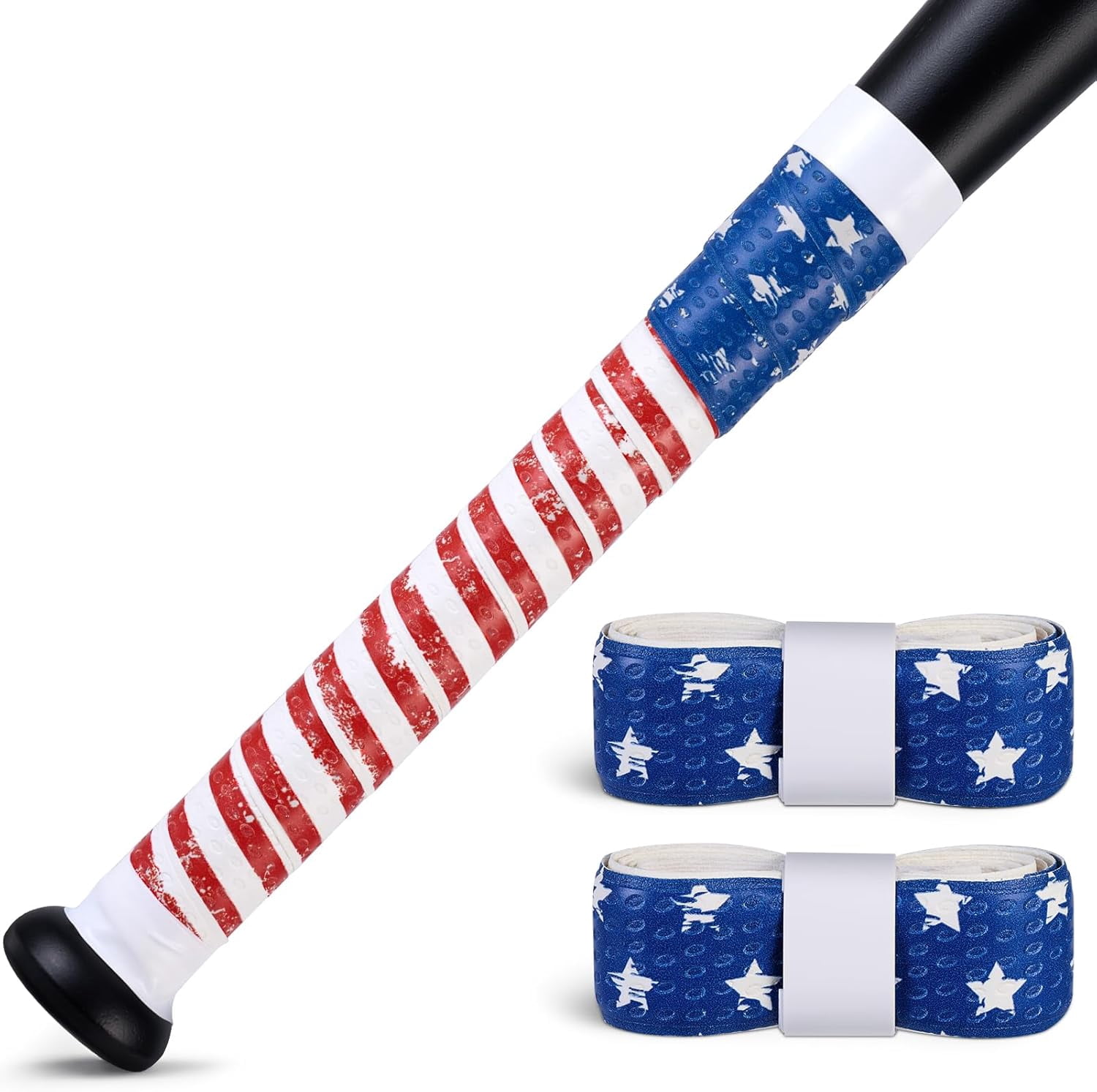 NestE-Baseball Bat Grip Tapes 1.5mm Precut and Full Adhesive Softball Grip Tape,Non-Slip Baseball Bat Wrap Tape Religious Cricket Batting Tape Replacement