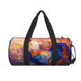 thumbnail image 2 of Bingfone Rooster Oil Painting Print Gym Duffle Backpack for Men Women,Travel Weekender Carry-On Bags with Detachable Back Pack Straps for Traveling Overnight Climb Sports, 2 of 8