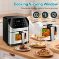 thumbnail image 4 of DEIME Air Fryer 6.2 QT Oilless 1500W Large Capacity Oven Air Fryers Healthy Cooker with 10 Preset, Visual Cooking Window, Non-Stick Basket, Included Recipe, 4 of 8