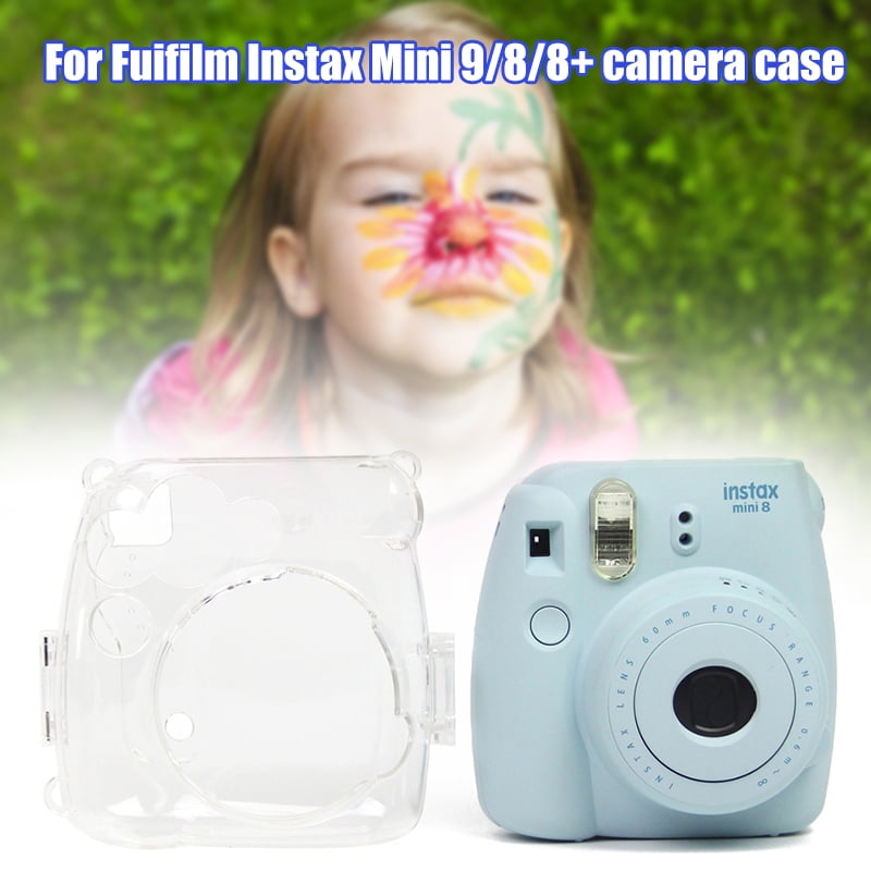 Clear+Blue Denim Equipped with Tough Denim Shoulder Strap CELION Clear Mini Camera Case for Fujifilm Instax Mini 11 Instant Film Camera 