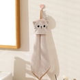 thumbnail image 6 of TUTUnaumb Cute Cat Hand Towels for Kids Women, Bathroom Towels with Hanging Loop, Hand Drying Towel Cat Print Animals, Microfiber Soft and Fluffy, Absorbent Hand Towel for Kitchen Bathroom-Beige, 6 of 6