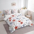 thumbnail image 3 of Manfei Teens Chic Flowers Girl 7pcs Bedding Comforter Set,Botanical Plants Queen Bedding Sets Super Cozy,Spring Graden Queen Sheet Sets,Microfiber Bedroom Decor, 3 of 8