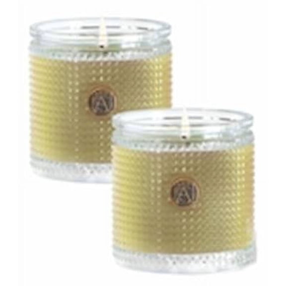 GRAPEFRUIT FANDAGO - SET of 2 Aromatique Textured Glass Scented Jar Candle