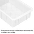 thumbnail image 3 of Uxcell Plastic Lab Tray Rectangle Utility Stackable Box Crafts Organizer 10"x7"x3" White, 3 of 5