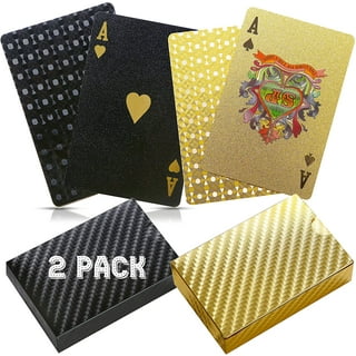 Las Vegas Sign Foil Plastic Playing Cards (Gold & Black) - Gold