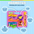 thumbnail image 3 of Juguete de aprendizaje Montessori Busy Board Buckle Toys, de espuma rosa, 3 of 6