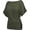Army Green, variant on Womens Ruched Tops Casual Slim T Shirts Dolman Short Sleeve Shirts Boat Neck Summer Off Shoulder Batwing Tops