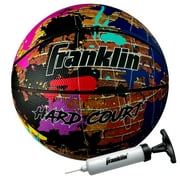 Franklin Sports Hard Court Official Size Indoor and Outdoor Street Rubber Basketball 29.5 In. Air Pump Included