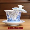 thumbnail image 4 of UUBLKH Juego de 2 tazas de té chino Tenmoku de 5.0 onzas, colorido Jianzhan Bowl Tenmoku Lotus Cups, juego de tazas de té de cerámica Kungfu chino, decoración de Navidad, regalo de Año Nuevo, 4 of 4