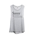 thumbnail image 1 of Sassy Definition Women's Fashion Sleeveless Muscle Workout Yoga Tank Top Sport Grey Small, 1 of 3
