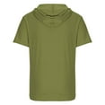 thumbnail image 3 of Men's Summer Fashion Sports Short Sleeve Hooded T Shirt Breathable Comfortable Casual Tee for Active Mens Casual Crew Neck Basic Tees, 3 of 5