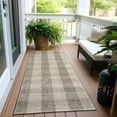 thumbnail image 6 of Addison Rugs Chantille Indoor/Outdoor Transitional Plaid Beige Washable Runner Rug, 2'3" x 7'6", 6 of 6